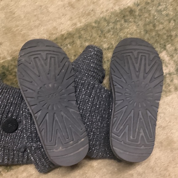 UGG sweater boots grey with silver metallic thread - Picture 6 of 7